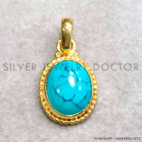 Turquoise 925 Sterling Silver Pendant (GP-824) Turquoise 925 Sterling Silver Pendant (GP-824)