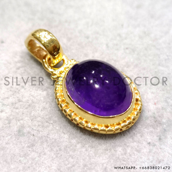Amethyst 925 Sterling Silver Pendant (GP-827)