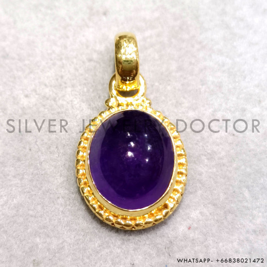 Amethyst 925 Sterling Silver Pendant (GP-827)