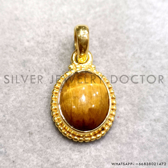 Tiger Eye 925 Sterling Silver Pendant (GP-830) Tiger Eye 925 Sterling Silver Pendant (GP-830)
