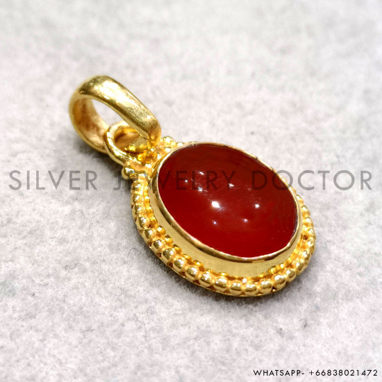 Carnelian 925 Sterling Silver Pendant (GP-831) Carnelian 925 Sterling Silver Pendant (GP-831)