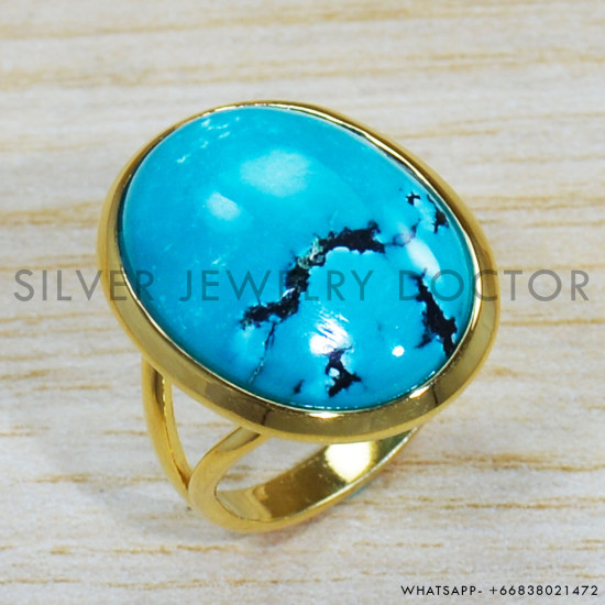 Turquoise 925 Sterling Silver Ring (GR-492)