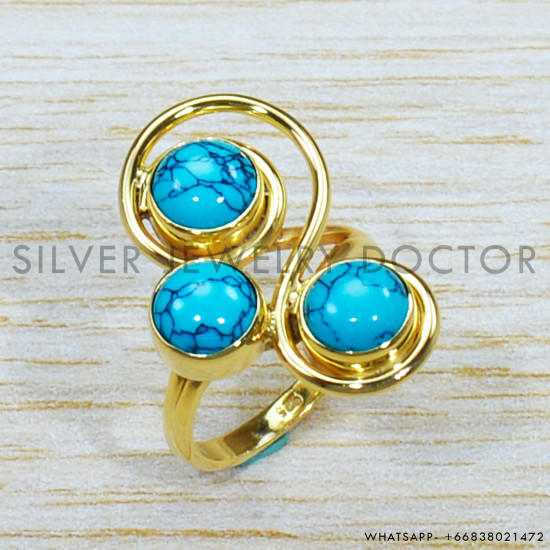 Turquoise 925 Sterling Silver Ring (GR-503) Turquoise 925 Sterling Silver Ring (GR-503)