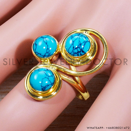 Turquoise 925 Sterling Silver Ring (GR-503) Turquoise 925 Sterling Silver Ring (GR-503)