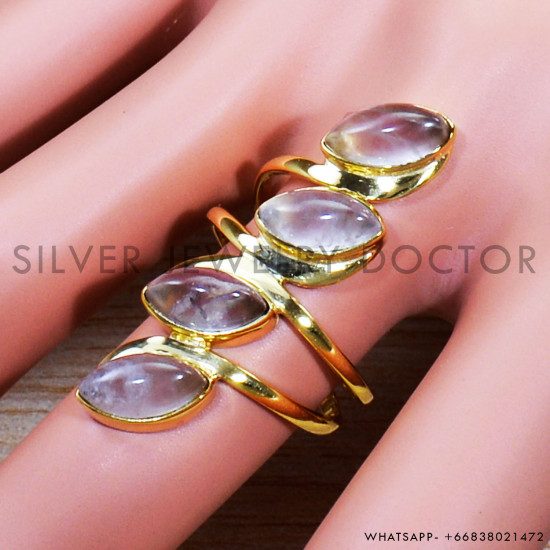 Rose Quartz 925 Sterling Silver Ring (GR-506) Rose Quartz 925 Sterling Silver Ring (GR-506)