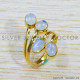 Rainbow Moonstone 925 Sterling Silver Ring (GR-508) Rainbow Moonstone 925 Sterling Silver Ring (GR-508)