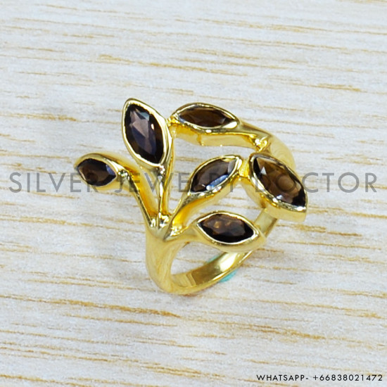 Smoky Quartz 925 Sterling Silver Ring (GR-511) Smoky Quartz 925 Sterling Silver Ring (GR-511)