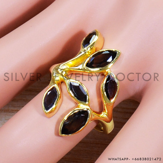 Smoky Quartz 925 Sterling Silver Ring (GR-511) Smoky Quartz 925 Sterling Silver Ring (GR-511)