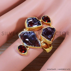 Garnet 925 Sterling Silver Ring (GR-523)