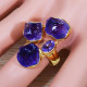 Amethyst Gemstone Gold Plated Sterling Silver Unique Jewelry Ring GR-532