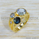 Rainbow Moonstone 925 Sterling Silver Ring (GR-535) Rainbow Moonstone 925 Sterling Silver Ring (GR-535)