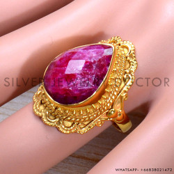Ruby 925 Sterling Silver Ring (GR-627)