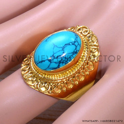 Turquoise 925 Sterling Silver Ring (GR-634)