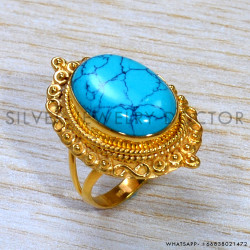 Turquoise 925 Sterling Silver Ring (GR-636) Turquoise 925 Sterling Silver Ring (GR-636)