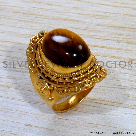 Tiger Eye 925 Sterling Silver Ring (GR-641) Tiger Eye 925 Sterling Silver Ring (GR-641)
