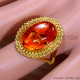 Amber 925 Sterling Silver Ring (GR-645) Amber 925 Sterling Silver Ring (GR-645)