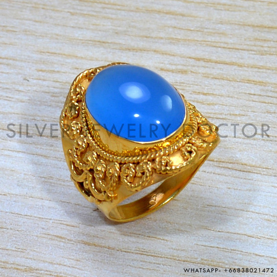 Chalcedony 925 Sterling Silver Ring (GR-648) Chalcedony 925 Sterling Silver Ring (GR-648)