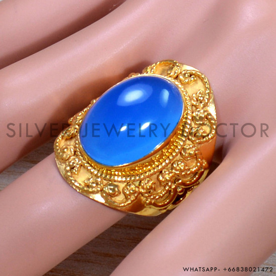 Chalcedony 925 Sterling Silver Ring (GR-648) Chalcedony 925 Sterling Silver Ring (GR-648)