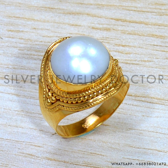 Pearl 925 Sterling Silver Ring (GR-649) Pearl 925 Sterling Silver Ring (GR-649)