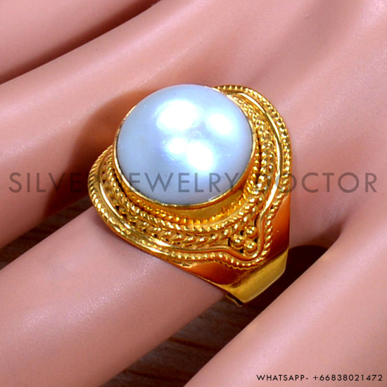 Pearl 925 Sterling Silver Ring (GR-649) Pearl 925 Sterling Silver Ring (GR-649)