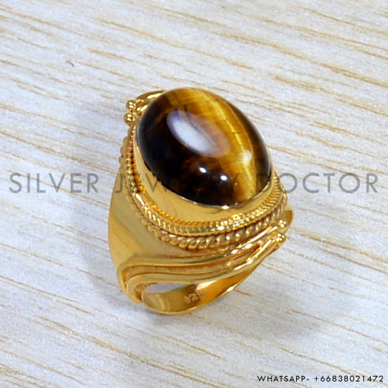 Tiger Eye 925 Sterling Silver Ring (GR-652) Tiger Eye 925 Sterling Silver Ring (GR-652)