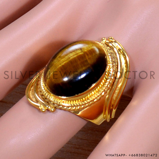 Tiger Eye 925 Sterling Silver Ring (GR-652) Tiger Eye 925 Sterling Silver Ring (GR-652)