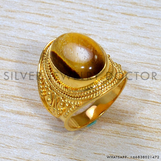 Tiger Eye 925 Sterling Silver Ring (GR-659) Tiger Eye 925 Sterling Silver Ring (GR-659)