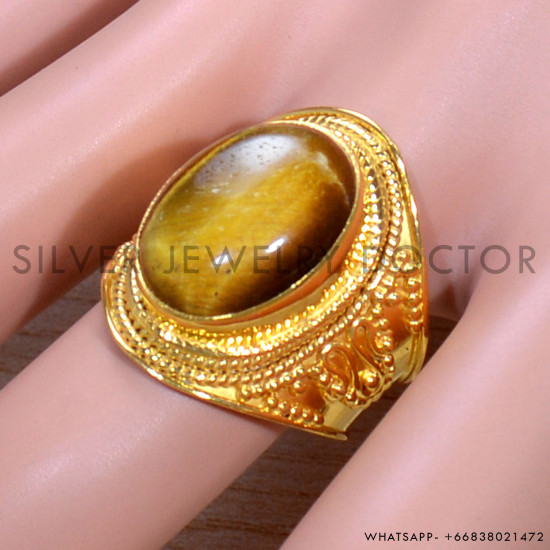 Tiger Eye 925 Sterling Silver Ring (GR-659) Tiger Eye 925 Sterling Silver Ring (GR-659)
