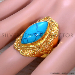 Turquoise 925 Sterling Silver Ring (GR-660)