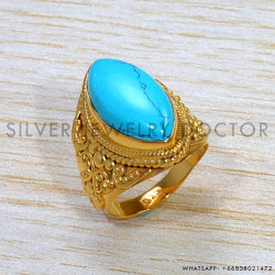 Turquoise 925 Sterling Silver Ring (GR-670) Turquoise 925 Sterling Silver Ring (GR-670)