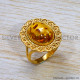 Amber 925 Sterling Silver Ring (GR-671)