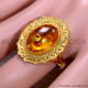 Amber 925 Sterling Silver Ring (GR-671)