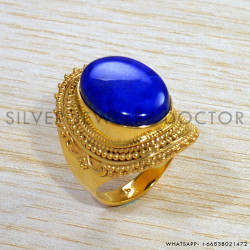 Lapis Lazuli 925 Sterling Silver Ring (GR-677)
