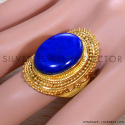 Lapis Lazuli 925 Sterling Silver Ring (GR-677)