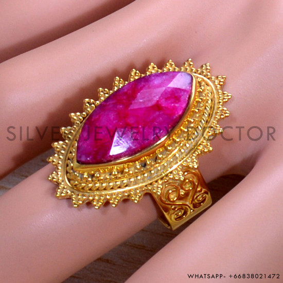 Ruby 925 Sterling Silver Ring (GR-678) Ruby 925 Sterling Silver Ring (GR-678)