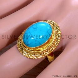 Turquoise 925 Sterling Silver Ring (GR-685)