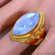 Rainbow Moonstone 925 Sterling Silver Ring (GR-688) Rainbow Moonstone 925 Sterling Silver Ring (GR-688)