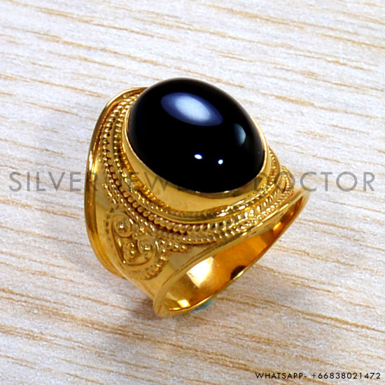 Black Onyx 925 Sterling Silver Ring (GR-691) Black Onyx 925 Sterling Silver Ring (GR-691)