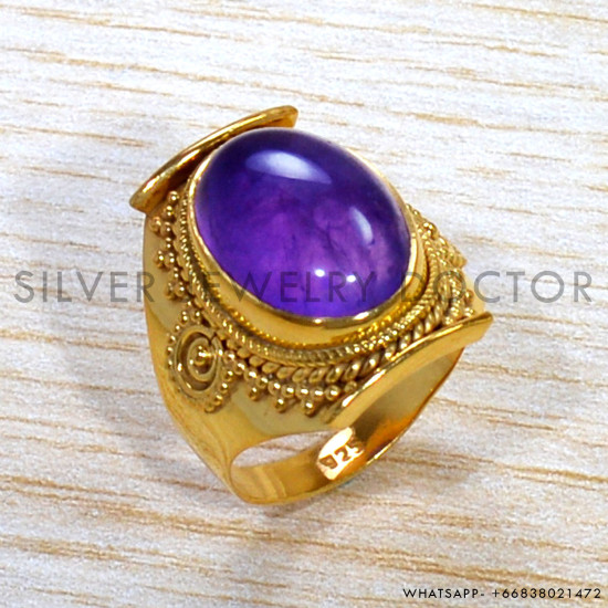 Amethyst 925 Sterling Silver Ring (GR-692)