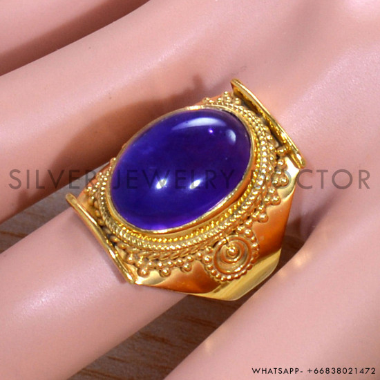 Amethyst 925 Sterling Silver Ring (GR-692)