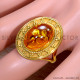 Amber 925 Sterling Silver Ring (GR-693) Amber 925 Sterling Silver Ring (GR-693)
