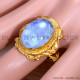 Rainbow Moonstone 925 Sterling Silver Ring (GR-698) Rainbow Moonstone 925 Sterling Silver Ring (GR-698)