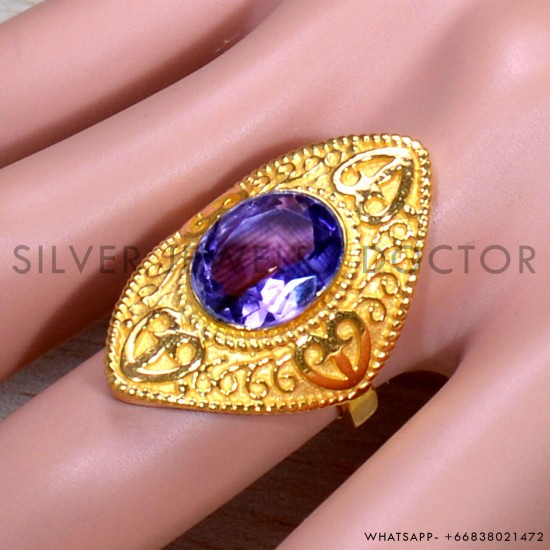 Amethyst 925 Sterling Silver Ring (GR-710) Amethyst 925 Sterling Silver Ring (GR-710)