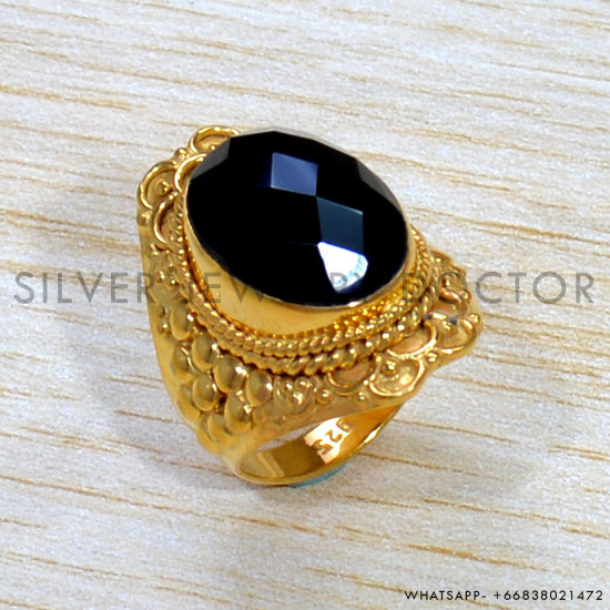 Black Onyx 925 Sterling Silver Ring (GR-719) Black Onyx 925 Sterling Silver Ring (GR-719)