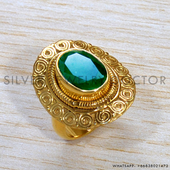 Green Onyx 925 Sterling Silver Ring (GR-720) Green Onyx 925 Sterling Silver Ring (GR-720)