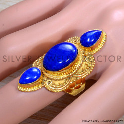 Lapis Lazuli 925 Sterling Silver Ring (GR-727)