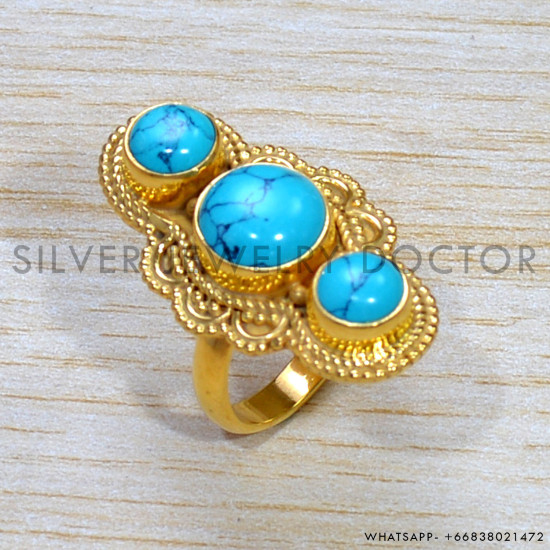 Turquoise 925 Sterling Silver Ring (GR-731) Turquoise 925 Sterling Silver Ring (GR-731)
