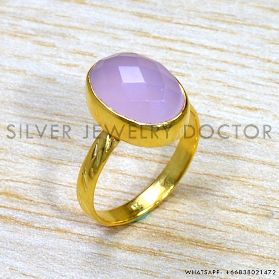 Rose Quartz 925 Sterling Silver Ring (GR-742) Rose Quartz 925 Sterling Silver Ring (GR-742)