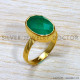 Green Onyx 925 Sterling Silver Ring (GR-743)