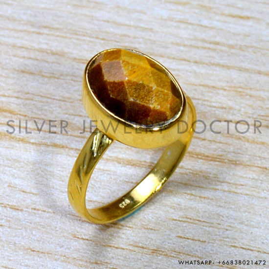 Tiger Eye 925 Sterling Silver Ring (GR-744) Tiger Eye 925 Sterling Silver Ring (GR-744)